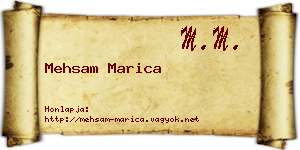 Mehsam Marica névjegykártya